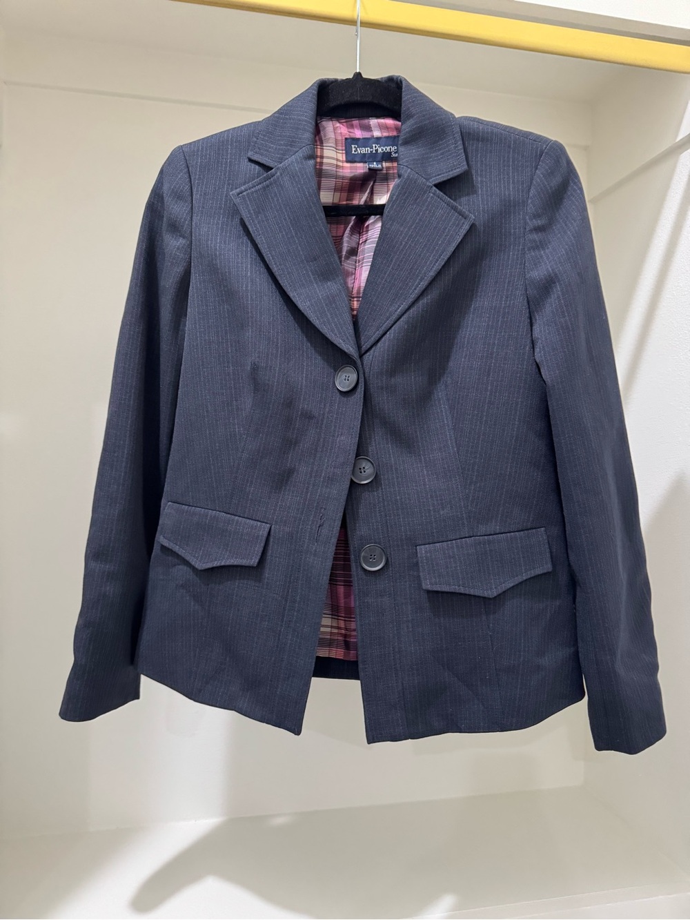 Evan Picone Women's Dark Navy Pinstripe Blazer